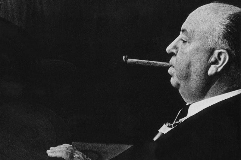 Alfred Hitchcock with cigar