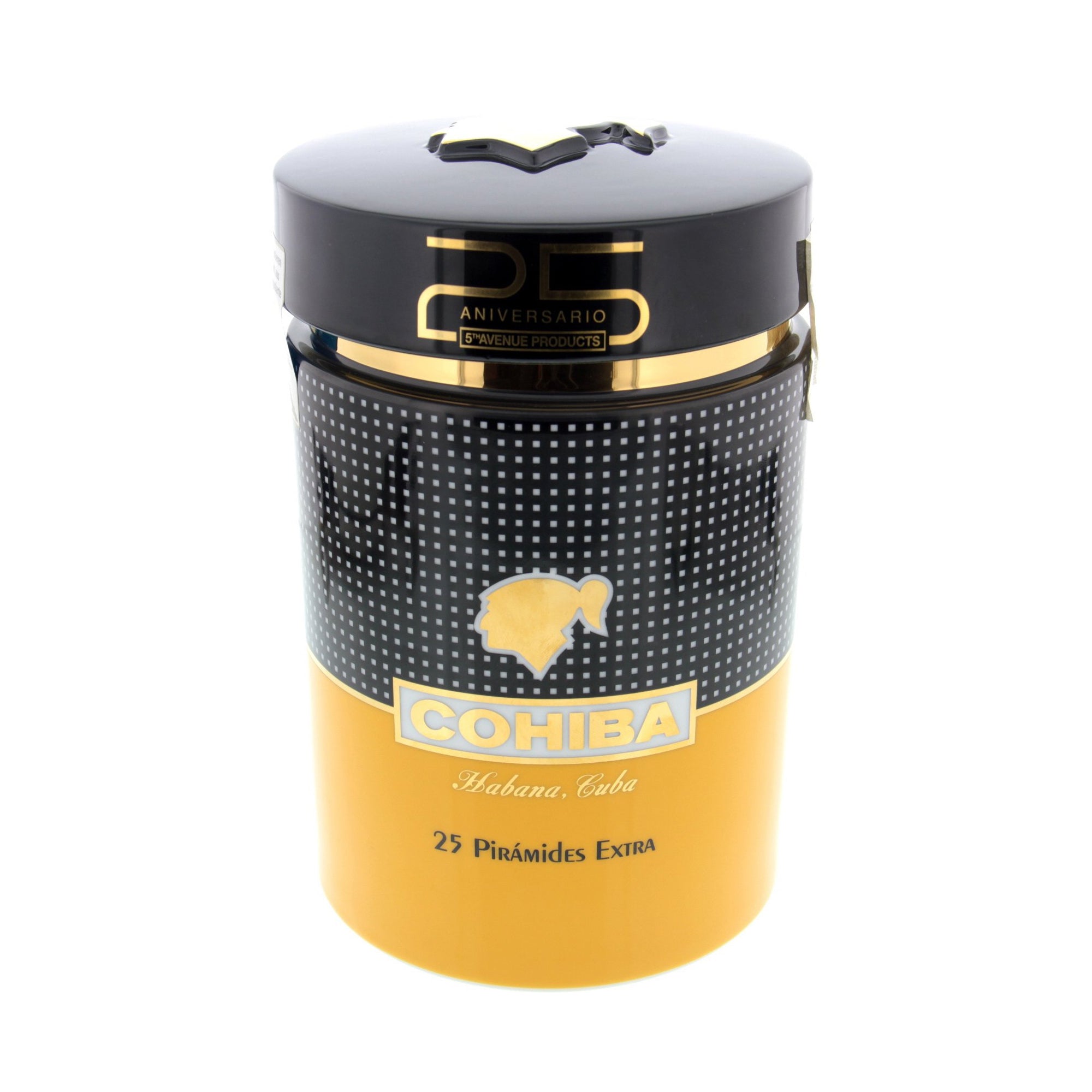Cohiba Piramides Extra Cigar Jar - 25 Aniversario 5th Avenue
